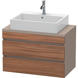 Duravit DuraStyle vanity unit DS530707943 80 x 47.8 cm, natural walnut / matt basalt, for console, 2 drawers