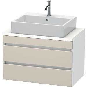 Duravit DuraStyle Waschtisch-Unterschrank DS530709118 80 x 47,8 cm, taupe/weiß matt, für Konsole, 2 Schubkästen