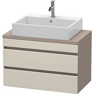 Duravit DuraStyle vasque DS530709143 80 x 47,8 cm, taupe / basalte mat, pour console, 2 tiroirs