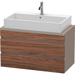 Duravit DuraStyle vasque DS530802143 90 x 47,8 cm, noyer foncé / basalte mat, pour console, 2 tiroirs