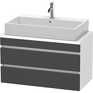 Duravit DuraStyle vasque DS530804918 90 x 47,8 cm, graphite mat / blanc mat, pour console, 2 tiroirs