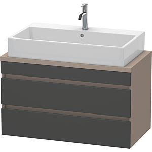 Duravit DuraStyle vanity unit DS530804943 90 x 47.8 cm, matt graphite / matt basalt, for console, 2 drawers