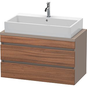 Duravit DuraStyle Waschtisch-Unterschrank DS530807943 90 x 47,8 cm, nussbaum natur/basalt matt, für Konsole, 2 Schubkästen