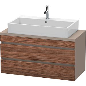 Duravit DuraStyle vasque DS530902143 100 x 47,8 cm, noyer foncé / basalte mat, pour console, 2 tiroirs