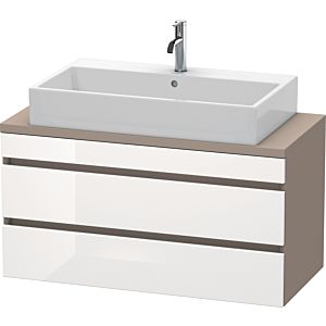 Duravit DuraStyle vasque DS530902243 100 x 47,8 cm, blanc brillant / basalte mat, pour console, 2 tiroirs