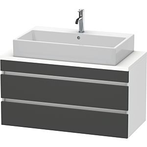 Duravit DuraStyle vasque DS530904918 100 x 47,8 cm, graphite mat / blanc mat, pour console, 2 tiroirs