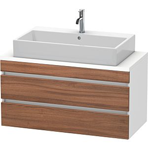 Duravit DuraStyle Waschtisch-Unterschrank DS530907918 100 x 47,8 cm, nussbaum natur/weiß matt, für Konsole, 2 Schubkästen