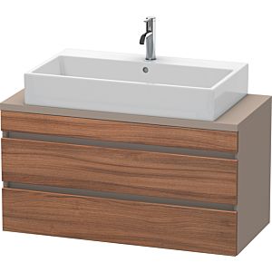 Duravit DuraStyle Waschtisch-Unterschrank DS530907943 100 x 47,8 cm, nussbaum natur/basalt matt, für Konsole, 2 Schubkästen