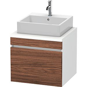 Duravit DuraStyle Waschtisch-Unterschrank DS531002118 60 x 54,8 cm, nussbaum dunkel/weiß matt, für Konsole, 1 Auszug