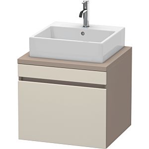 Duravit DuraStyle vasque match0 DS531009143 60 x 54,8 cm, taupe / basalte mat, pour console, coulissant 2000