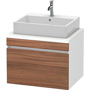 Duravit DuraStyle Waschtisch-Unterschrank DS531107918 70 x 54,8 cm, nussbaum natur/weiß matt, für Konsole, 1 Auszug