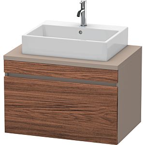 Duravit DuraStyle vasque DS531202143 80 x 54,8 cm, noyer foncé / basalte mat, pour console, coulissant 2000