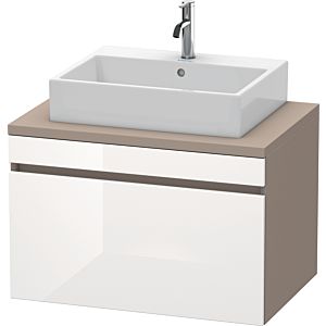 Duravit DuraStyle Waschtisch-Unterschrank DS531202243 80 x 54,8 cm, weiß hochglanz/basalt matt, für Konsole, 1 Auszug