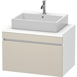 Duravit DuraStyle Waschtisch-Unterschrank DS531209118 80 x 54,8 cm, taupe/weiß matt, für Konsole, 1 Auszug