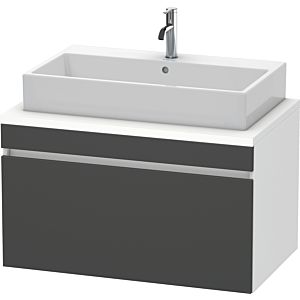 Duravit DuraStyle vanity unit DS531304918 90 x 54.8 cm, matt graphite / matt white, for console, 2000 pull-out