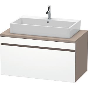 Duravit DuraStyle vasque DS531401843 100 x 54,8 cm, blanc mat / basalte mat, pour console, coulissant 2000