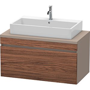Duravit DuraStyle vasque DS531402143 100 x 54,8 cm, noyer foncé / basalte mat, pour console, coulissant 2000