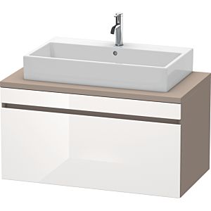 Duravit DuraStyle Waschtisch-Unterschrank DS531402243 100 x 54,8 cm, weiß hochglanz/basalt matt, für Konsole, 1 Auszug