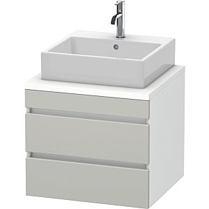 Duravit DuraStyle Waschtisch-Unterschrank DS531500718 60 x 54,8 cm, betongrau/weiß matt, für Konsole, 2 Schubkästen