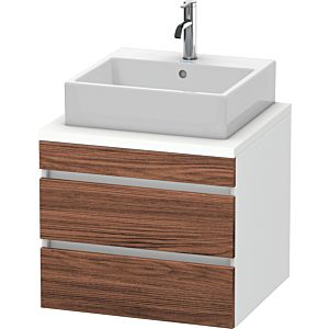Duravit DuraStyle vasque DS531502118 60 x 54,8 cm, blanc foncé / match2 mat, pour console, 2 tiroirs