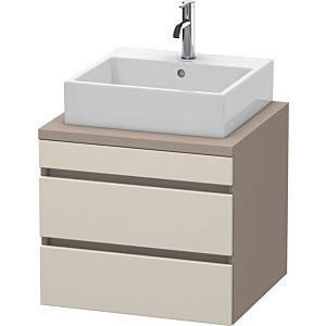 Duravit DuraStyle vasque DS531509143 60 x 54,8 cm, taupe / basalte mat, pour console, 2 tiroirs