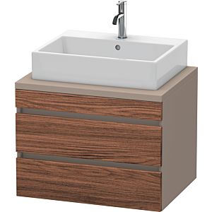 Duravit DuraStyle vanity unit DS531602143 70 x 54.8 cm, dark walnut / matt basalt, for console, 2 drawers