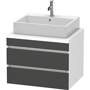 Duravit DuraStyle vasque DS531604918 70 x 54,8 cm, graphite mat / blanc mat, pour console, 2 tiroirs