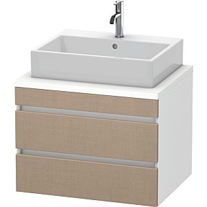 Duravit DuraStyle Waschtisch-Unterschrank DS531607518 70 x 54,8 cm, leinen/weiß matt, für Konsole, 2 Schubkästen