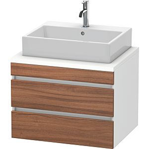 Duravit DuraStyle vanity unit DS531607918 70 x 54.8 cm, natural walnut / matt white, for console, 2 drawers