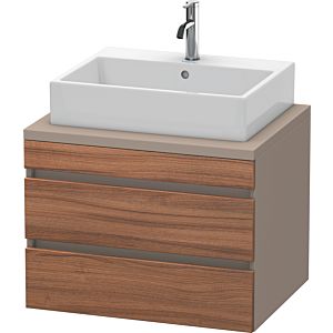 Duravit DuraStyle vanity unit DS531607943 70 x 54.8 cm, natural walnut / matt basalt, for console, 2 drawers