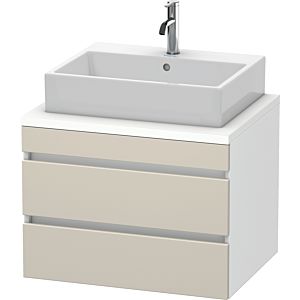 Duravit DuraStyle vasque DS531609118 70 x 54,8 cm, taupe / blanc mat, pour console, 2 tiroirs