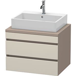 Duravit DuraStyle vanity unit DS531609143 70 x 54.8 cm, taupe / basalt matt, for console, 2 drawers