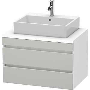 Duravit DuraStyle vanity unit DS531700718 80 x 54.8 cm, concrete gray / matt white, for console, 2 drawers
