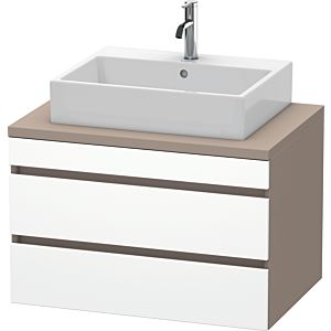 Duravit DuraStyle vasque DS531701843 80 x 54,8 cm, blanc mat / basalte mat, pour console, 2 tiroirs