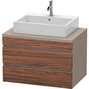 Duravit DuraStyle vanity unit DS531702143 80 x 54.8 cm, dark walnut / matt basalt, for console, 2 drawers