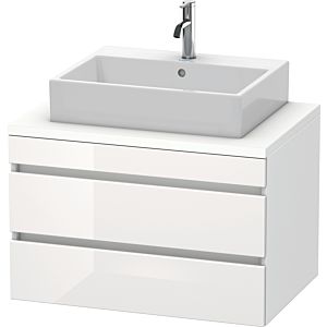 Duravit DuraStyle vasque DS531702218 80 x 54,8 cm, blanc brillant / blanc mat, pour console, 2 tiroirs