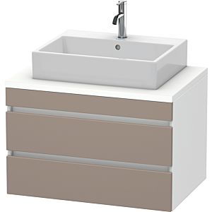 Duravit DuraStyle vanity unit DS531704318 80 x 54.8 cm, basalt matt / white matt, for console, 2 drawers