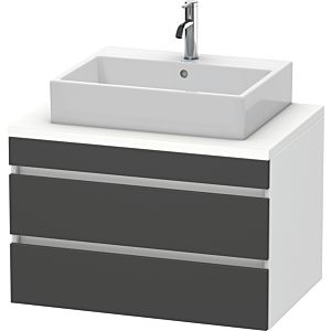 Duravit DuraStyle vasque DS531704918 80 x 54,8 cm, graphite mat / blanc mat, pour console, 2 tiroirs