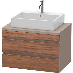 Duravit DuraStyle vanity unit DS531707943 80 x 54.8 cm, natural walnut / matt basalt, for console, 2 drawers