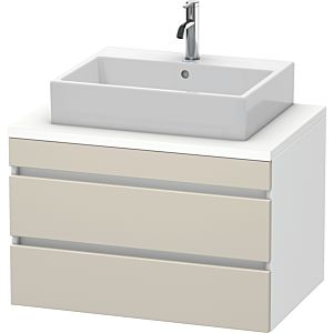 Duravit DuraStyle vanity unit DS531709118 80 x 54.8 cm, taupe / matt white, for console, 2 drawers