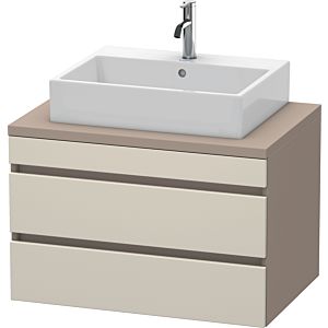 Duravit DuraStyle vasque DS531709143 80 x 54,8 cm, taupe / basalte mat, pour console, 2 tiroirs