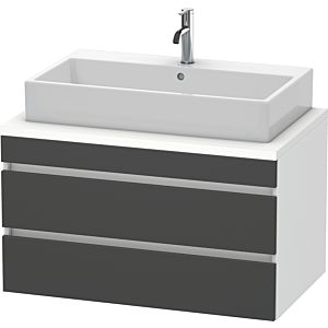 Duravit DuraStyle vanity unit DS531804918 90 x 54.8 cm, matt graphite / matt white, for console, 2 drawers