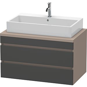 Duravit DuraStyle vasque DS531804943 90 x 54,8 cm, graphite mat / basalte mat, pour console, 2 tiroirs