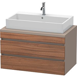 Duravit DuraStyle vanity unit DS531807943 90 x 54.8 cm, natural walnut / matt basalt, for console, 2 drawers