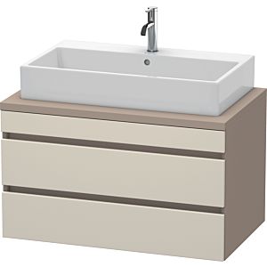 Duravit DuraStyle vanity unit DS531809143 90 x 54.8 cm, taupe / basalt matt, for console, 2 drawers
