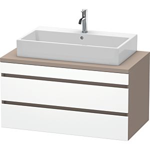 Duravit DuraStyle Waschtisch-Unterschrank DS531901843 100 x 54,8 cm, weiß matt/basalt matt, für Konsole, 2 Schubkästen