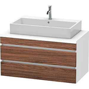 Duravit DuraStyle vanity unit DS531902118 100 x 54.8 cm, dark walnut / matt white, for console, 2 drawers