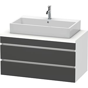 Duravit DuraStyle vanity unit DS531904918 100 x 54.8 cm, matt graphite / matt white, for console, 2 drawers