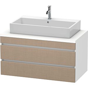 Duravit DuraStyle vasque DS531907518 100 x 54,8 cm, lin / blanc mat, pour console, 2 tiroirs