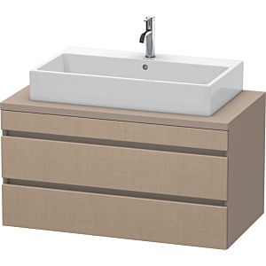 Duravit DuraStyle vasque DS531907543 100 x 54,8 cm, lin / basalte mat, pour console, 2 tiroirs